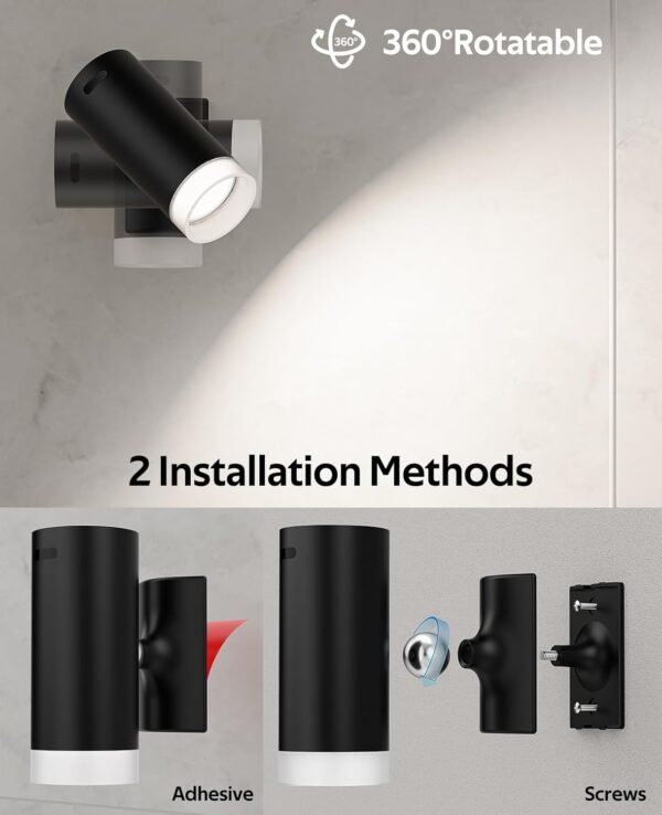 LED Wall Sconces, Battery Wall Sconces Set of Two with Rechargeable Battery Operated 12RGB and 3CCT Dimmable Wireless Magnetic Lights, for Bedroom Bedside Reading Living Room Picture - Image 8