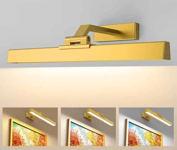 Picture Lights for Wall, Battery Operated Picture Light 16in Gallery Light for Paintings CCT Dimmable Recharging Battery Wall Light with Remote Control for Living Room Gallery Dartboard Art