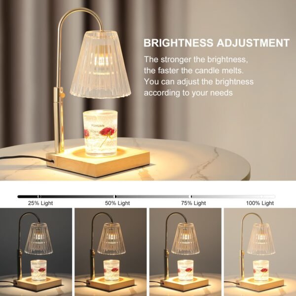 Candle Warmer Lamp with Timer & Dimmer - Electric Wax Melter for Jar Candles - Image 4