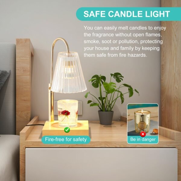 Candle Warmer Lamp with Timer & Dimmer - Electric Wax Melter for Jar Candles - Image 7