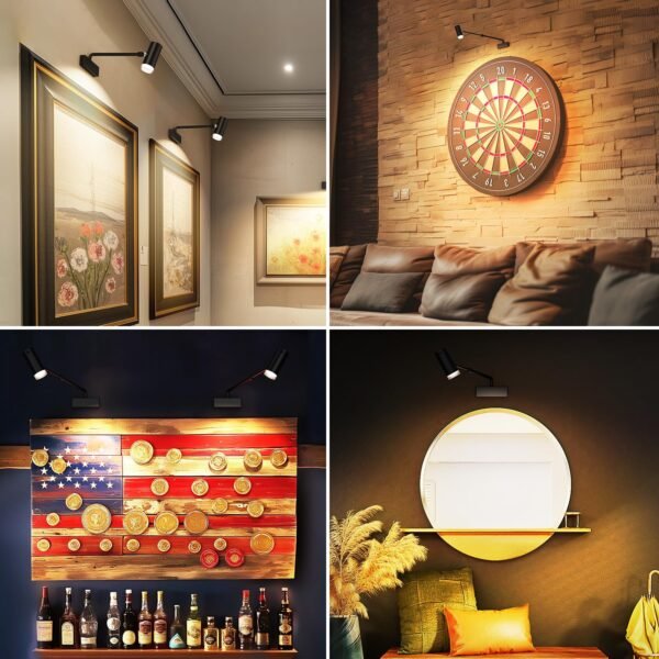 Battery Operated Adjustable Picture Light with Remote Control - CCT Dimmable Wireless Art Light - Image 8