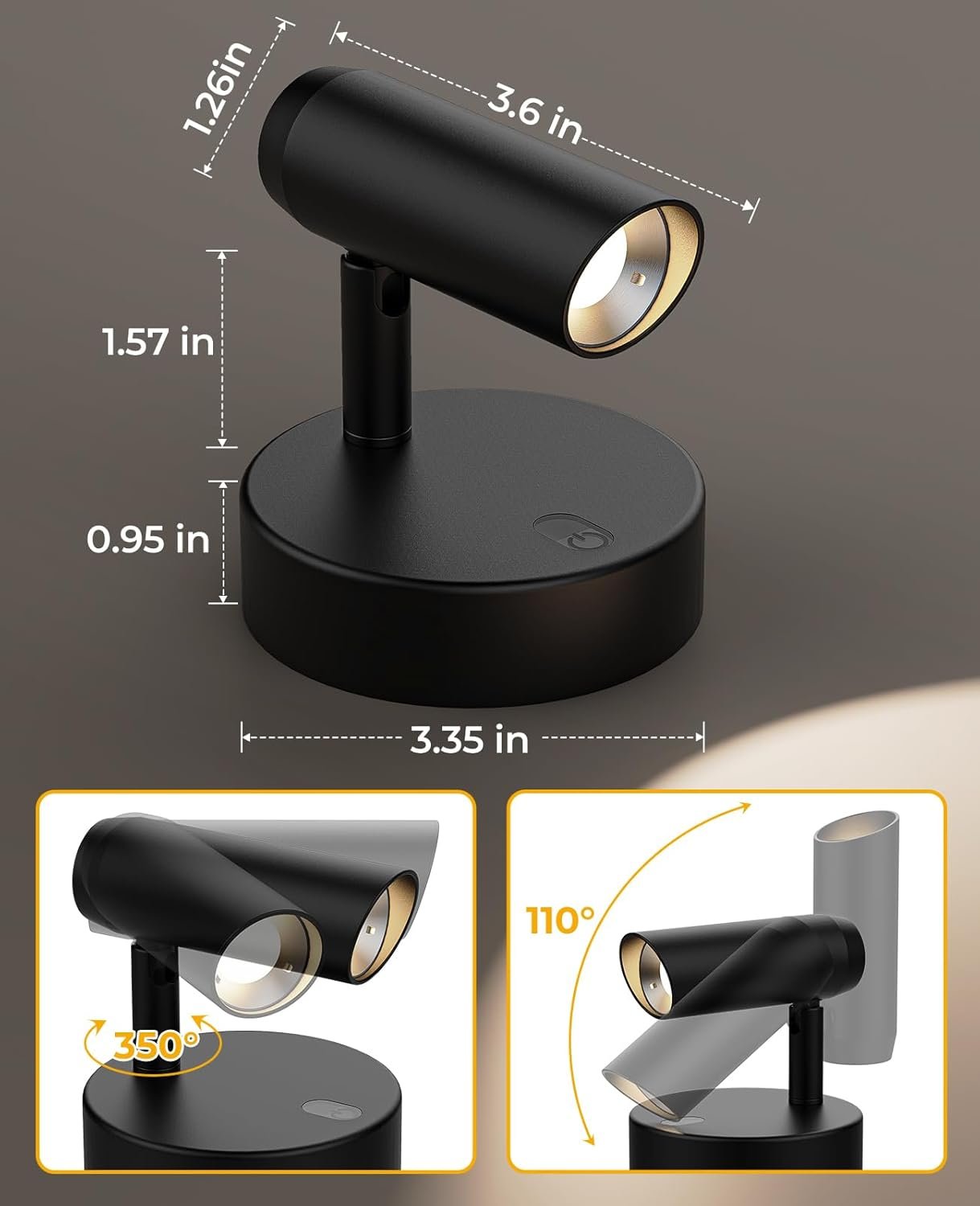 Spotlights Indoor, No-Glare Rechargeable Floor Can Light for Plants with Remote, Wireless Art Accent Spot Lights Uplight for Painting, Picture, Dartboard, Home, Corner Sofa Display - Image 7