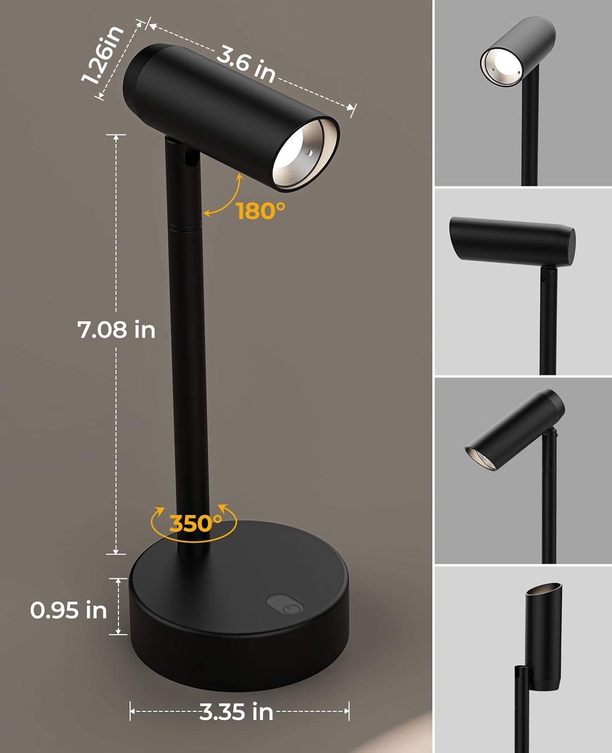 Picture Light Long Battery Operated Art Light for Paintings CCT Dimmable Recharging Gallery Battery Wall Light with Remote Control for Living Room Gallery Dartboard Art Black 2 pcs - Image 7