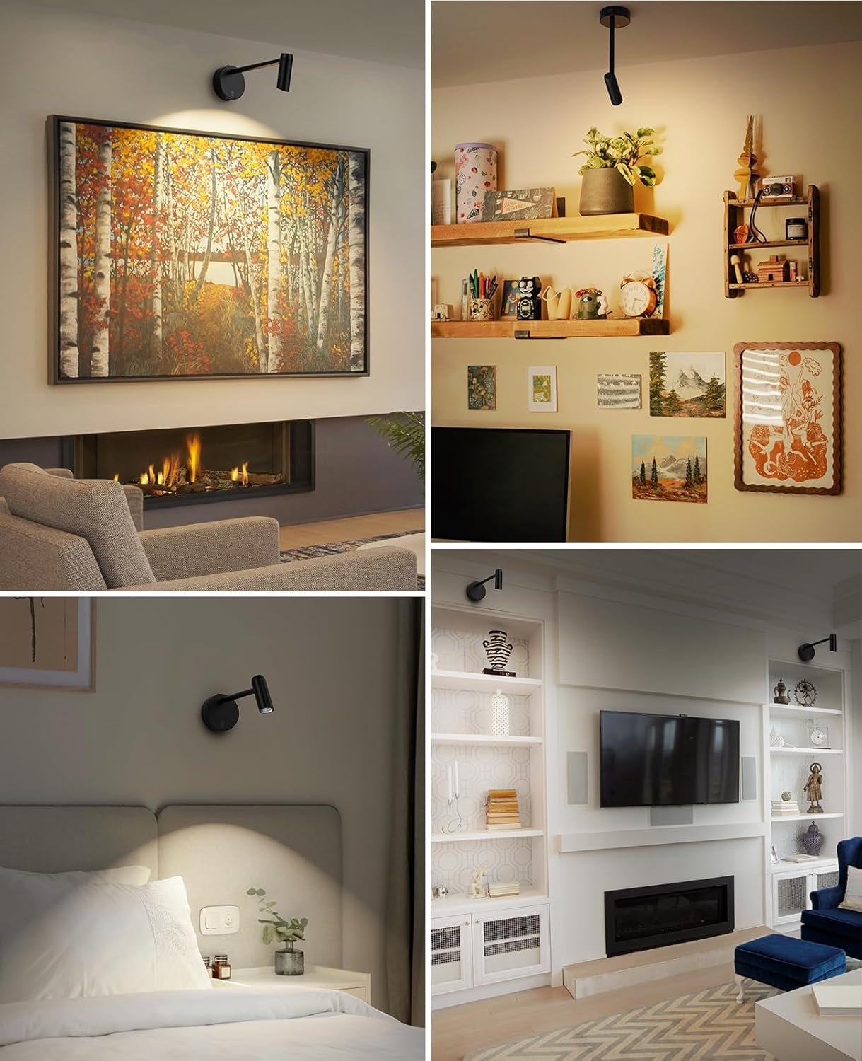 Picture Light Long Battery Operated Art Light for Paintings CCT Dimmable Recharging Gallery Battery Wall Light with Remote Control for Living Room Gallery Dartboard Art Black 2 pcs - Image 8