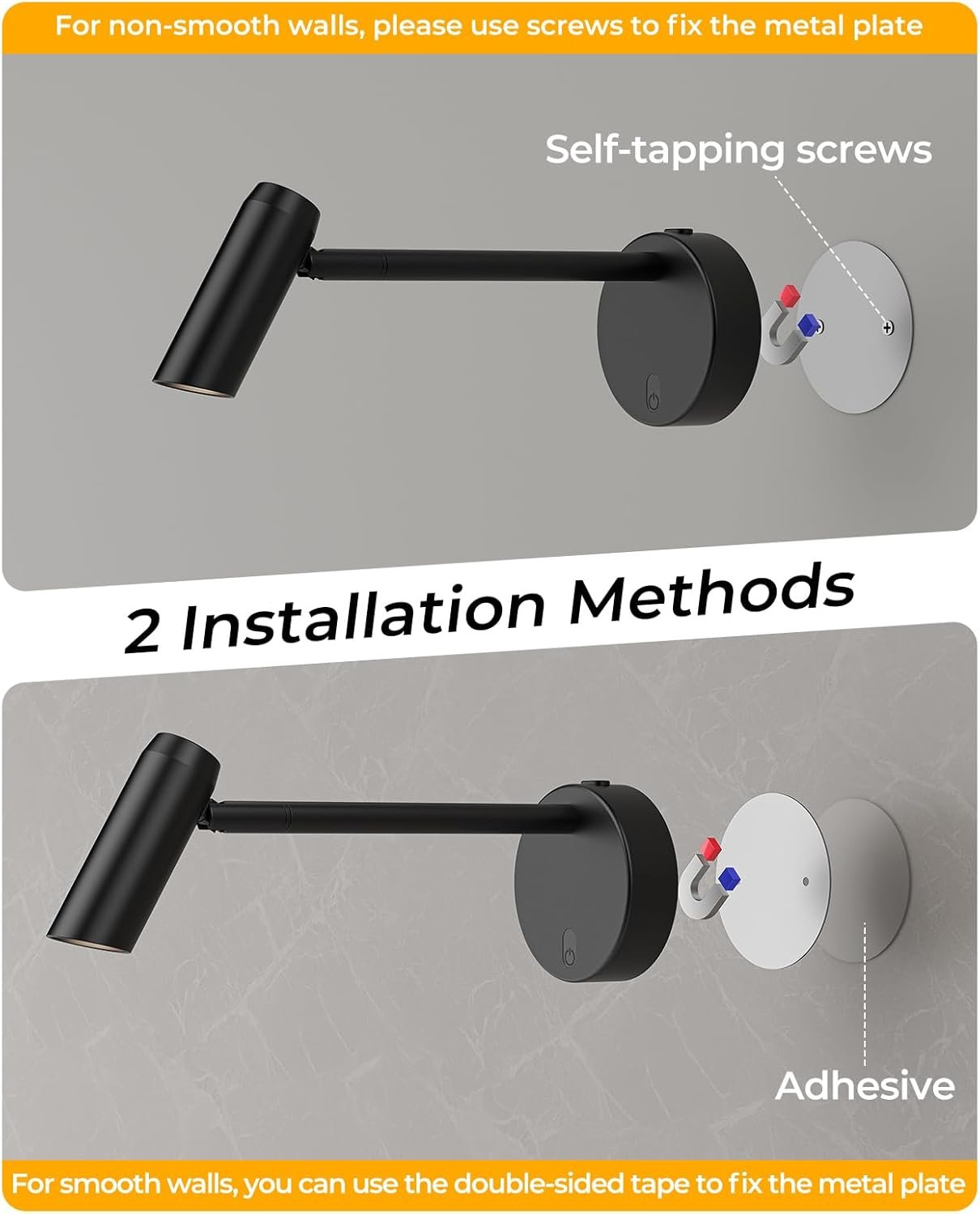 Picture Light Long Battery Operated Art Light for Paintings CCT Dimmable Recharging Gallery Battery Wall Light with Remote Control for Living Room Gallery Dartboard Art Black 2 pcs - Image 9